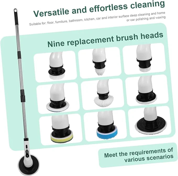 Electric Spin Scrubber – 9-in-1 Cleaning Brush